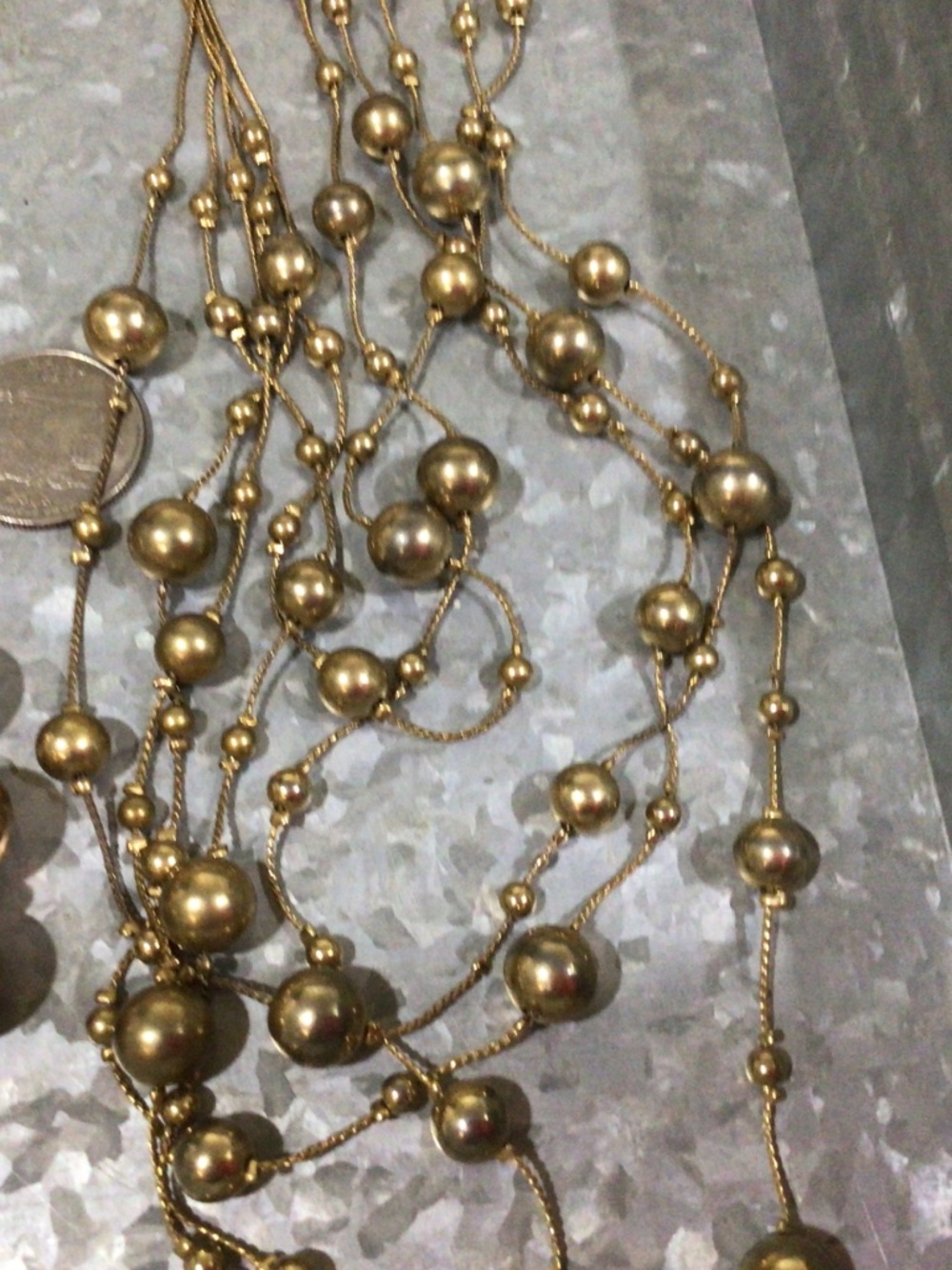 Three gold tone necklaces. All in good shape - Picture 9 of 9